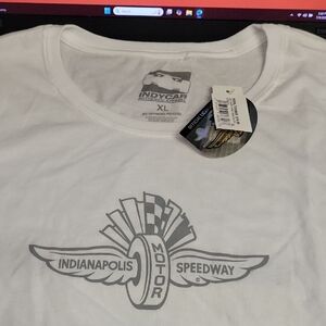Indianapolis Motor Speedway White T-Shirt XL Womens Short Sleeve NWT